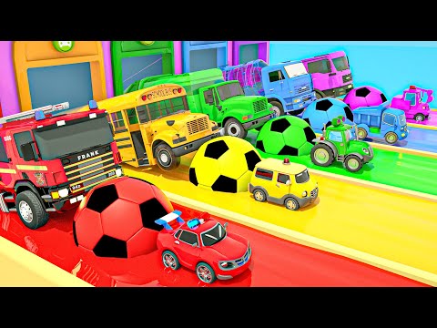 Wheels On the Bus + Baby Shark + Bingo -Soccer ball shaped wheels - Baby Nursery Rhymes & Kids Songs