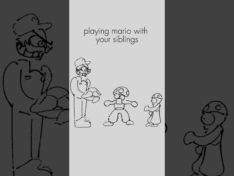 "just calm down, don't do it!" || mario with siblings being chaotic