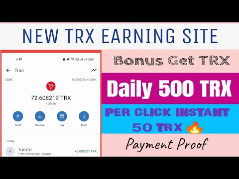 New TRX Income Site 2023 | New TRX Mining Site | Tron Mining App | Sing-Up Bonus TrX Mining Site