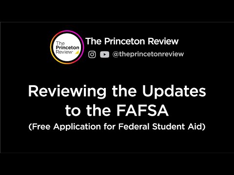 Reviewing Updates to the FAFSA