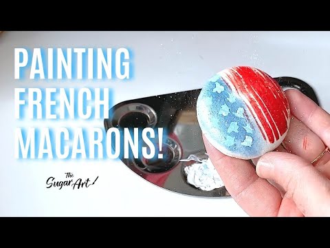 Painting 4th of July Macarons!