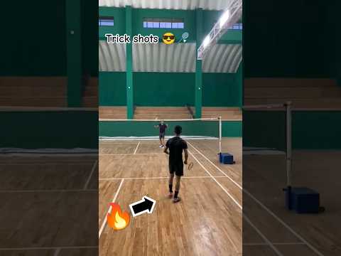 Trick shots 😎🏸🔥⏩#viral #ytshorts #subscribe