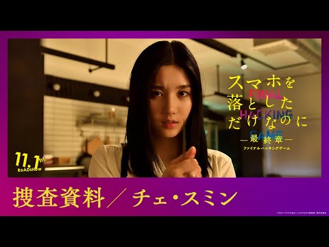 捜査資料【チェ・スミン】｜映画『スマホを落としただけなのに ～最終章～ ファイナル ハッキング ゲーム』【11月1日(金)公開】