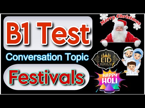 “Festivals” B1 Test Conversation Phase | B1 English Test 2024