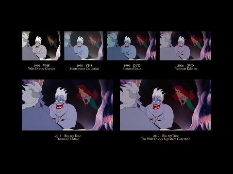 The Little Mermaid - Ursula's Lair | 30 Years of Video Editions Comparison