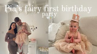 Pias fairy first birthday party, birthday smash & opening gifts🧚‍♀️🤍🌸 - Zel and Ben