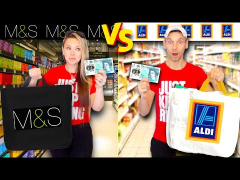 What can £5 BUY you at ALDI vs M&S? 😮 CHEAP vs EXPENSIVE food haul