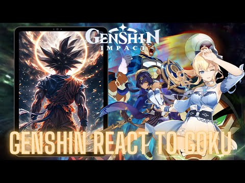 Genshin impact react to aether as Goku Super Saiyan blue | Dragonball Super hero | Gacha life 2