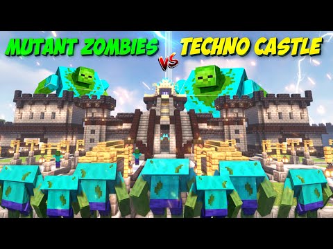 Techno Gamerz Castle Vs Mutant Zombies | Can I Save Techno Gamerz Castle | Minecraft Hindi