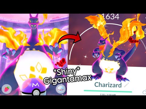 I Caught ✨ SHINY GIGANTAMAX CHARIZARD in Pokemon GO.