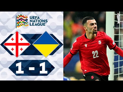 Georges Mikautadze Goal | Georgia vs Ukraine 1-1 Highlights | UEFA Nations League 2024