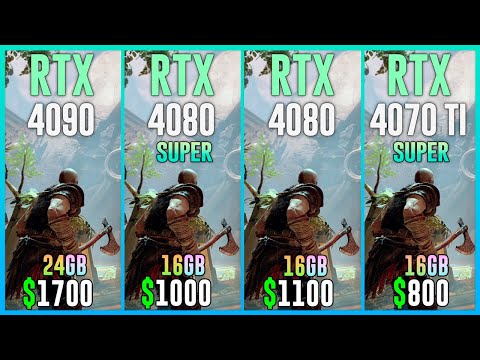 RTX 4090 vs RTX 4080 SUPER vs RTX 4080 vs RTX 4070 TI SUPER - Test in 20 Games