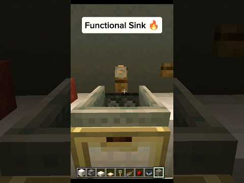 Functional Sink in Minecraft | #shorts #minecraft