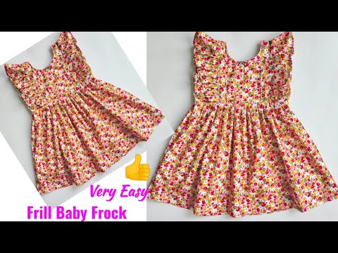 Very Easy Frill Baby Frock cutting and stitching | Baby Frock cutting and stitching