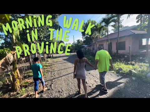 Morning walk through our neighborhood in the province of Matanao, Philippines