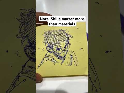 How I DRAW ANIME faces (using ball pen)!!🔥