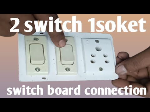 2 switch 1 soket ka connection wairing/how to 2 switch 2 soket connection