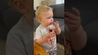 Aiden tried Cherries First Time 😋#shorts #aidenandmom #parentingvlog