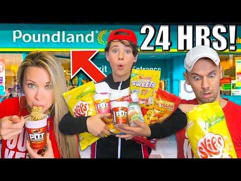 ONLY eating POUNDLAND FOOD for 24 HOURS! 😮