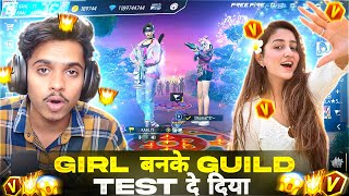 Guild Test Prank On Cute Girl Youtuber 🤯❤️ - Funniest Match Must Watch 🤣 - Free Fire Max