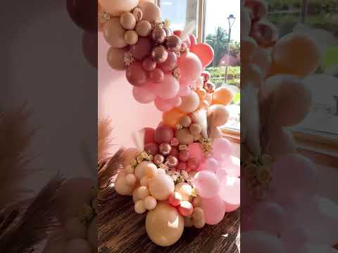 Boho Baby Shower | Trio Arch with balloon garland