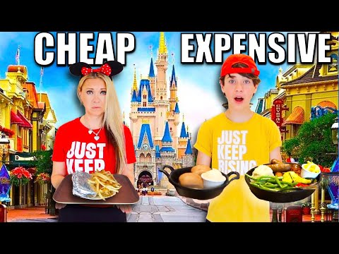 Eating CHEAP vs EXPENSIVE food at DISNEY WORLD Orlando USA