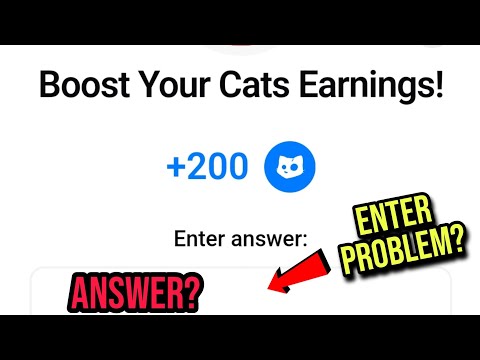 Boost Your Cats Earnings code | Boost Your Cats Earnings Answer | Boost Your Cats Code Type Problem