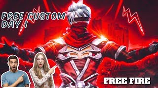 || DAY 1 FREE CUSTOM || VICTORY ESPORTS FF || FREE FIRE ||