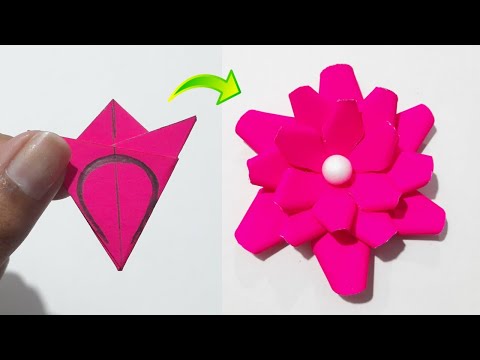 Beautiful Paper Flower Making Idea | Easy Paper Flower Making Craft | How To Make Flowers