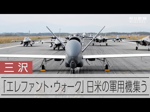 三沢基地で「エレファント・ウォーク」 日米の軍用機集う