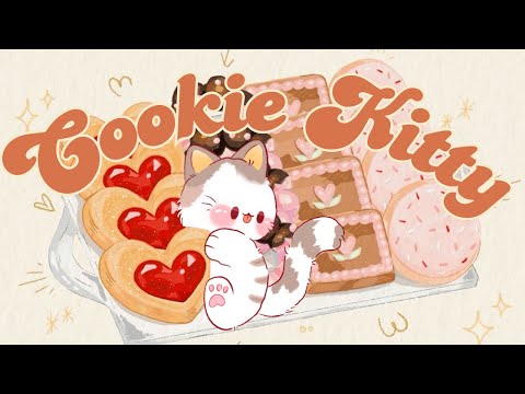 Cookie Kitty Lofi 🍒🍪1 Hr Songs ☕ lofi chill【Cute lofi music mix】🌟study/chill/relax ♪