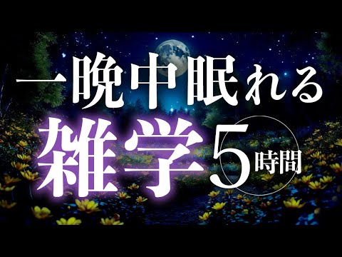 【睡眠導入】一晩中眠れる雑学5時間【合成音声】