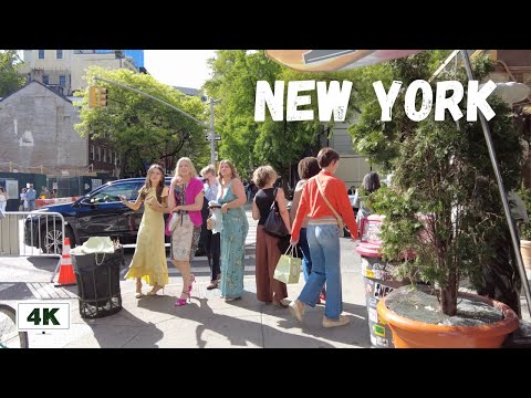 4K New York City 🗽🚕 🏙 🍎 Warm Day Weekend Walk on Lower Manhattan 2023 | SoHo | Broadway | Spring St