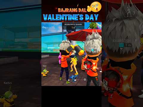 BAJRANG DAL👿 VALENTINE SPECIAL 😊😂 FREE FIRE FUNNY SHORTS  #freefire #shorts