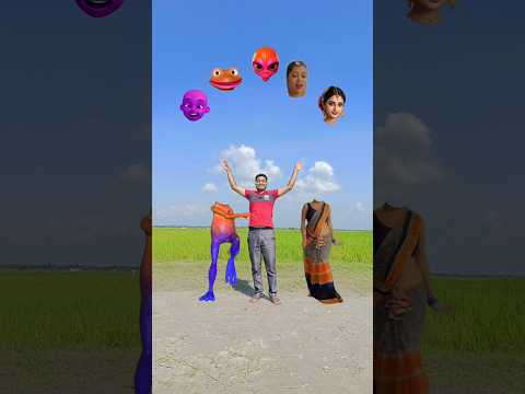 Dancing frog, cute bhabi & me correct head matching game with  bom bom bhole 🔱 song