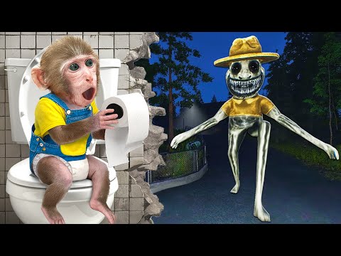 KiKi Monkey go to the toilet with Duckling & play Realistic Zoonomaly Game after | KUDO ANIMAL KIKI