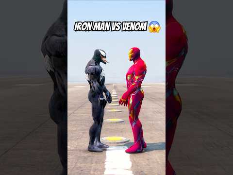 GTA V: TEAM IRON MAN VS TEAM VENOM MATCH, WHO IS STRONGER? 🤔| #shorts #gta5