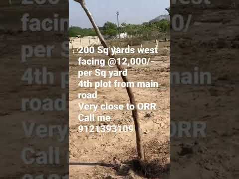 12,000/- per Sq yard plot for sale near to ORR keesara