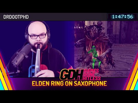 Elden Ring on Saxophone by drdootphd in 1:47:56 - Games Done Hitless