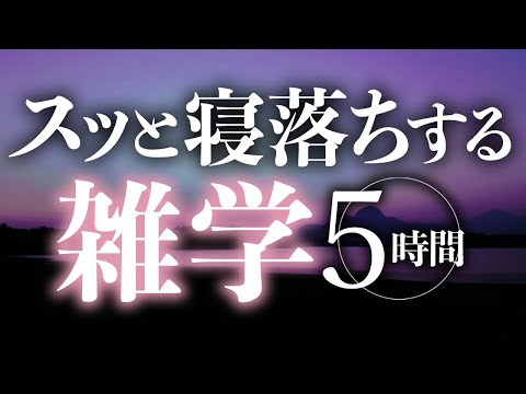 【睡眠導入】スッと寝落ちする雑学5時間【合成音声】