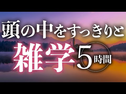 【睡眠導入】頭の中をすっきりと雑学5時間【合成音声】