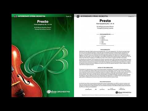 Presto, arr. Anthony Granata – Score & Sound