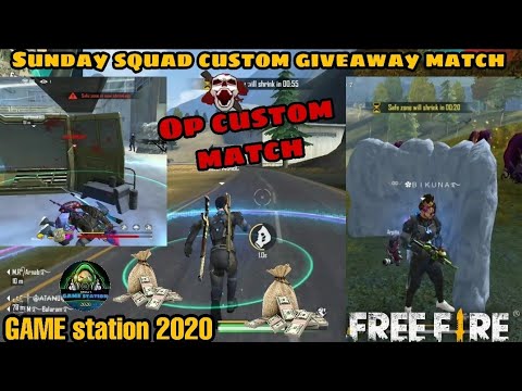 Sunday Squad custom giveaway match in free fire /op custom match