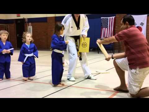 Wee Warriors' Belt Test Board Breaking