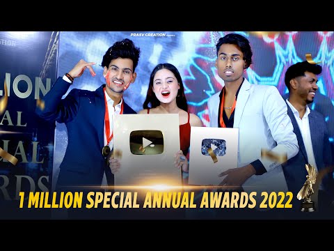 1 MILLION GRAND CELEBRATION🎉 | AWARD SHOW 2022 | PRASV Creation | PRASV Vlog | TEAM PRASV |PRASHANT