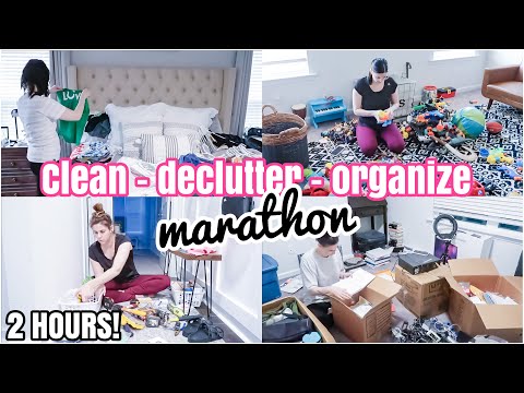 EXTREME CLEAN, DECLUTTER & ORGANIZE | CLEANING MOTIVATION MARATHON | 2 HOUR CLEAN WITH ME 2022