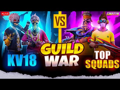 🔥 4x4 CHALLENGE - WITH TOP GUILDS 🔥💙 Free Fire Live Telugu 💜 #dfg #nonstopgaming #freefirelive