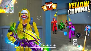 FREEFIRE🔥Yellow Criminal Ump + Groza Solo vs Squad 🤯 22 Kills -Garena freefire PK GAMERS #freefire