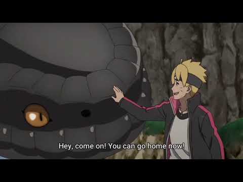 Boruto befriends a snake