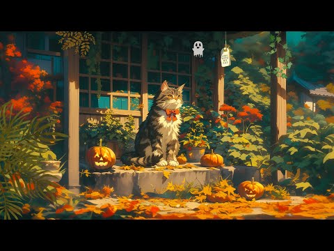 Trick or Treat?🎃 halloween lofi vibes ~ lofi cat music🐾👻Halloween Ambience To Prepare The Halloween